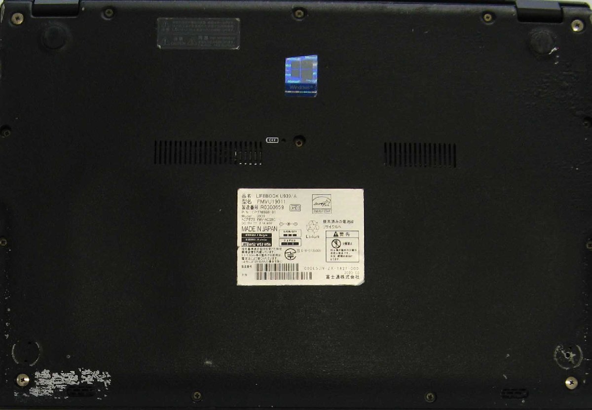 A3-2457/�ٻ��� Lifebook U939/A FMVU19011 Web����� Core i5 ��8���� SSD Windows 11 ��� �Ρ��� �ѥ�����