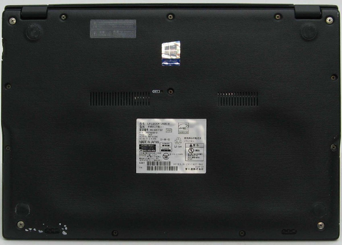 A3-3168/�ٻ��� Lifebook U939/A FMVU19011 Web����� Core i5 Ķ���̥�Х��� 8���� SSD Windows 11 �Ρ��� �ѥ�����