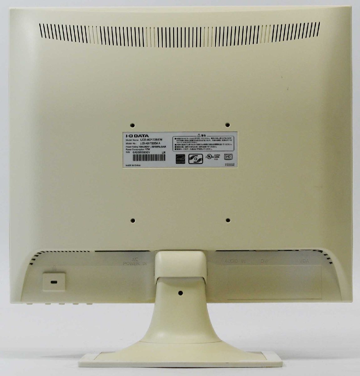 D-2038/IODATA LCD-AD172SEW �� �վ���˥��� 17����� �����֥��դ�