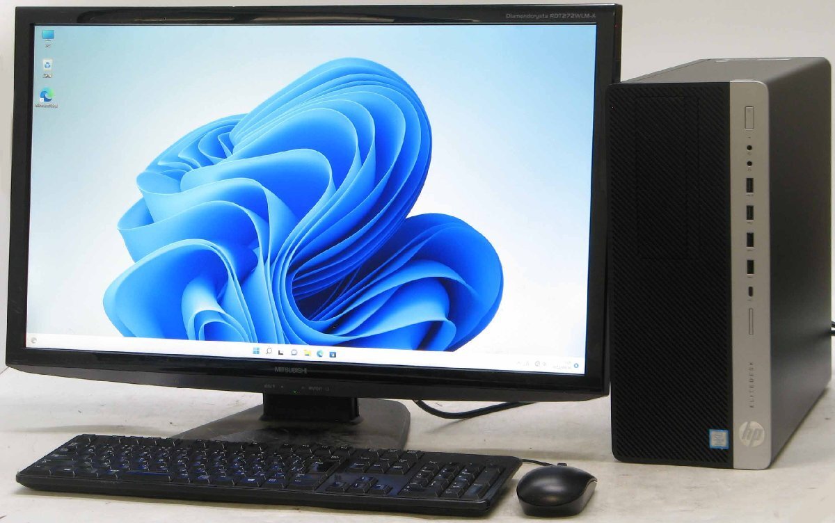 B5-9662/HP EliteDesk 800 G4 TWR-8500 Core i5 ��8���� SSD+HDD Radeon R7 430 27����� �վ����å� Windows 11 ��� �ǥ����ȥå� �ѥ�����