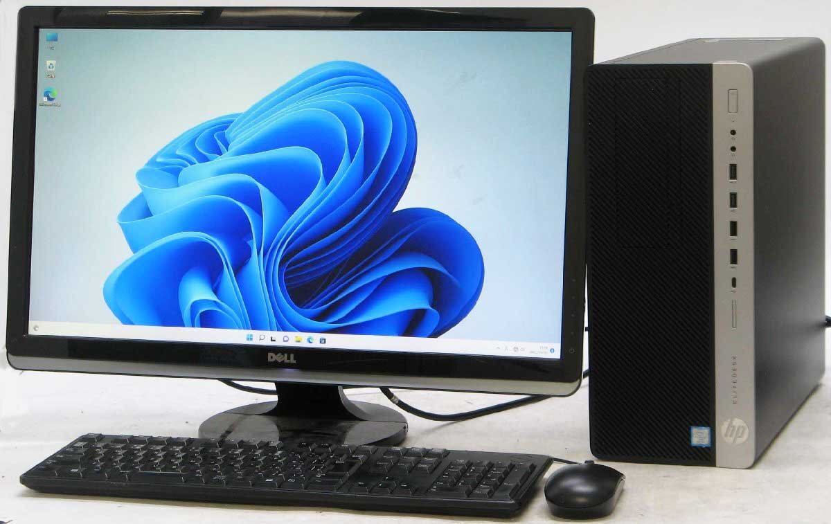 B5-9663/HP EliteDesk 800 G4 TWR-8500 Core i5 ��8���� SSD+HDD ����16GB Radeon R7 430 24����� �վ����å� Windows 11 ��� �ǥ����ȥå� �ѥ�����