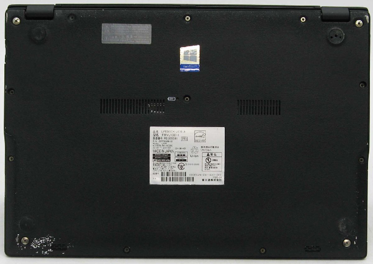 A3-3113/�ٻ��� Lifebook U939/A FMVU19011 Web����� Core i5 8���� SSD Ķ���̥�Х��� Type-C  Windows 11 �Ρ��� �ѥ�����