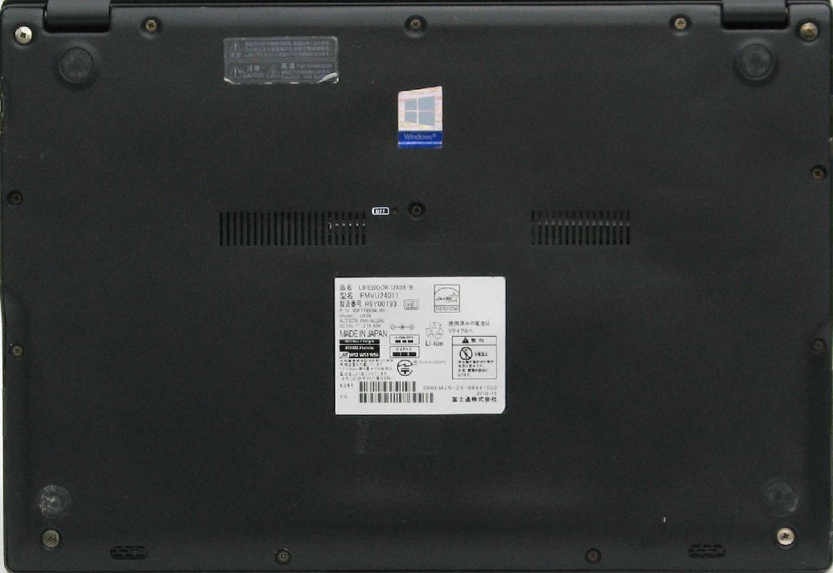 A3-2848/�ٻ��� Lifebook U939/B FMVU24011 Core i5 ��8���� SSD Windows 11 �Ρ��� �ѥ�����