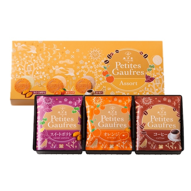 プティゴーフル アソート（スイートポテト・オレンジ・コーヒー）　2枚入り×6袋