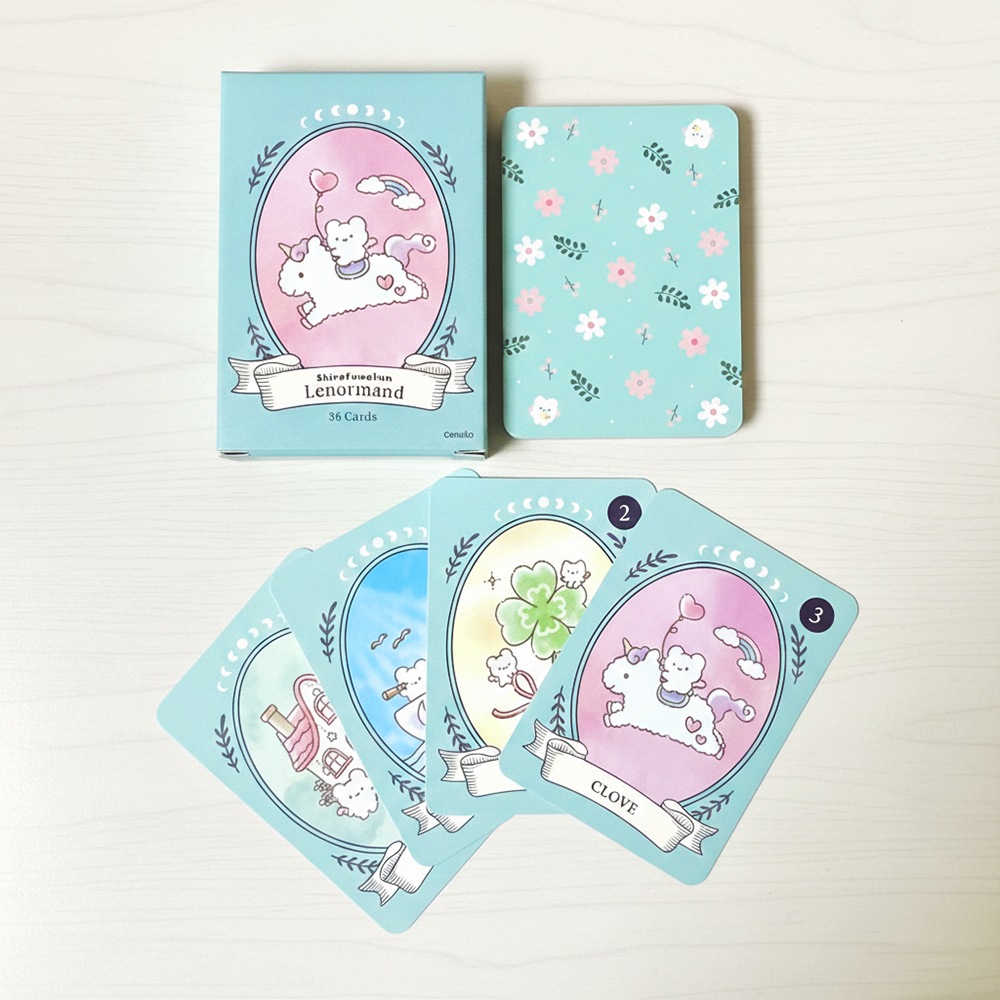 Shirofuwa-kun Lenormand Cards / しろふわくんルノルマン　日本語解説紙付き