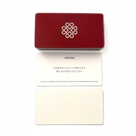 The Blessing Cards Crimson (New Edition)  Tibetan Masters Oracle Cards / チベット高僧のオラクルカード　The Blessing Cards 緋（あか）