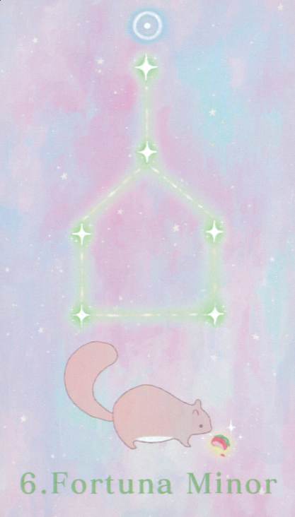 Geomancy card of Pocharis/ぽちゃリスのジオマンシーカード