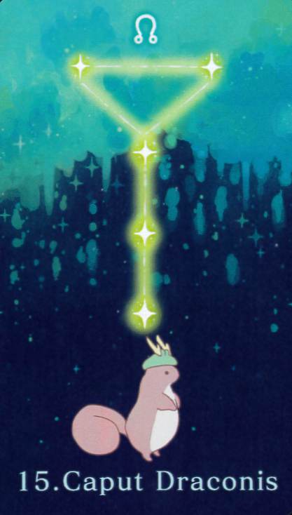 Geomancy card of Pocharis/ぽちゃリスのジオマンシーカード