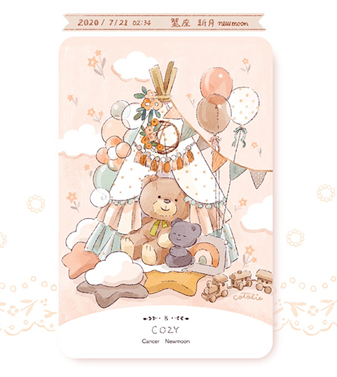 cotolie KUMACHAN MOON CARDS/トリエ　クマチャンムーンカード