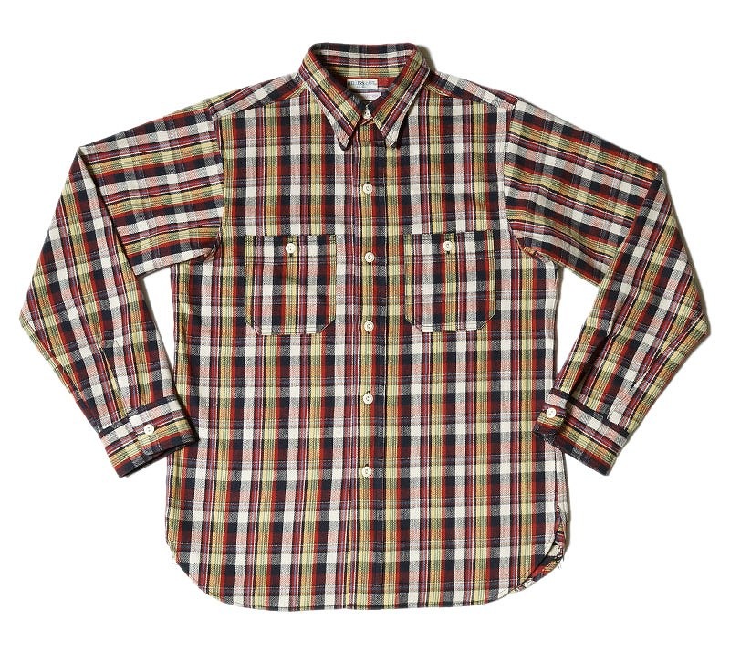 *HELLER'S CAFE*HC-220"1940's RED CHECK FLANNEL SHIRTS"(RED)