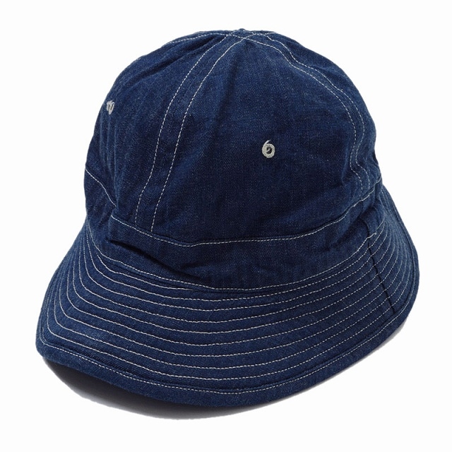 *WAREHOUSE*5200-DENIM ARMY HAT-(INDIGO��4PANEL)