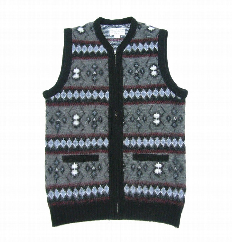 *WEST RIDE*SPIDER-MOHAIR VEST-(GRY MIX)