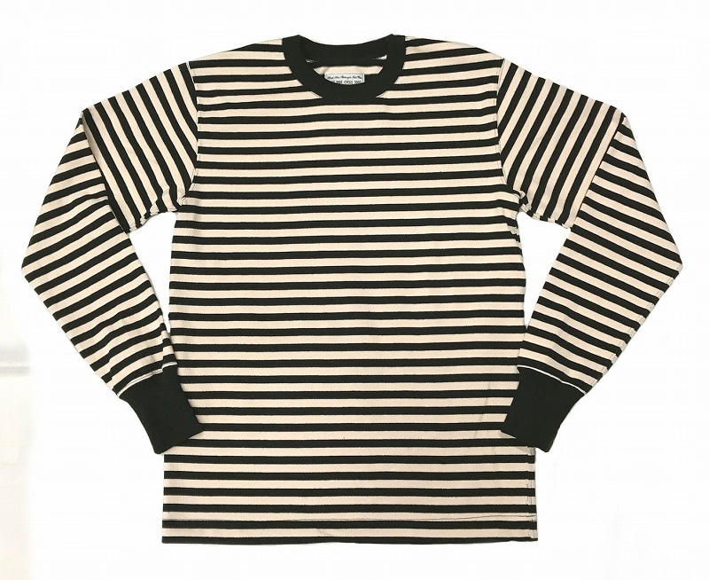 *WEST RIDE*"HEAVY NARROW BORDER"-ロングスリーブTEE-(BLK×CRM)