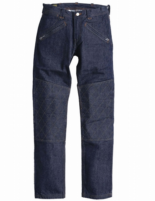 *WEST RIDE*WR1109PADD-MOTO PANTS-(INDIGO)