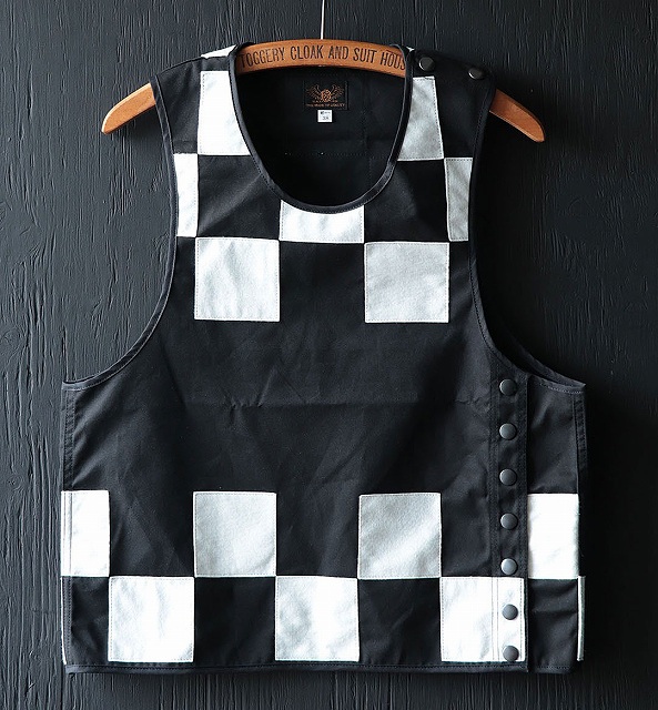 *BLACK SIGN*"PARAFFIN WEATHER RACE TRUCK VEST"(CHECKER)