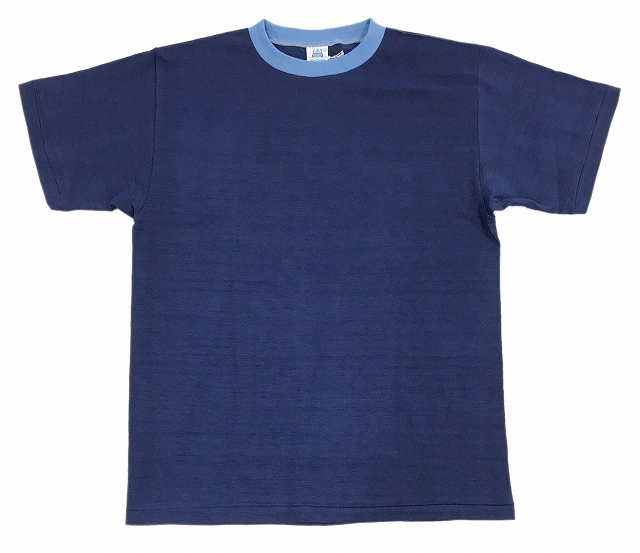 *JOHN GLUCKOW*(by WAREHOUSE)JG-CS08-TWO TONE TEE-(NAVY��BLUE)