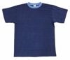 *JOHN GLUCKOW*(by WAREHOUSE)JG-CS08-TWO TONE TEE-(NAVYBLUE)