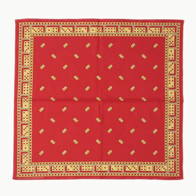 *WAREHOUSE*5241"SELVEDGE BANDANA"-DOMINO PATTERN-