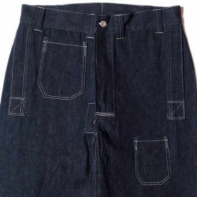 *JOHN GLUCKOW*(by WAREHOUSE)JG-01-1910s NETMAKER'S TROUSERS-(INDIGO)