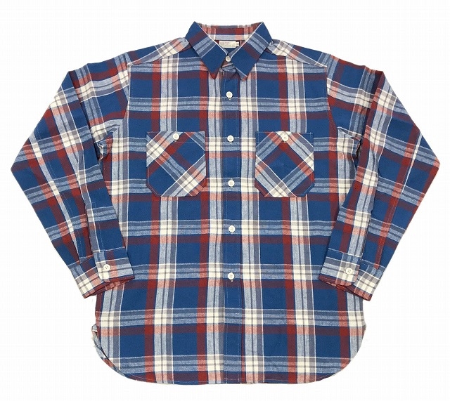 *WAREHOUSE*3055LONG SLEEVE-CHECK WORK SHIRTS-(B����MADRAS)