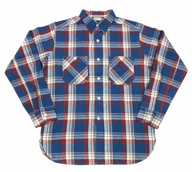 *WAREHOUSE*3055"LONG SLEEVE CHECK WORK SHIRTS"(B柄／MADRAS)