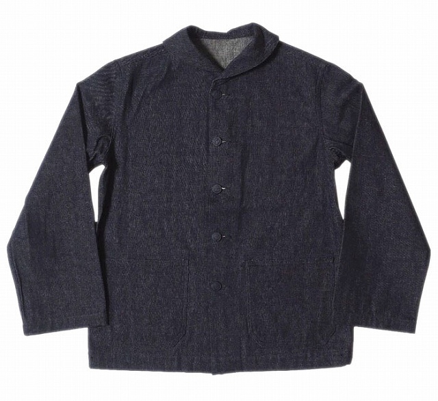 *WAREHOUSE*2220 -U.S.NAVYSHAWL COLLAR COVERALL-(INDIGO)