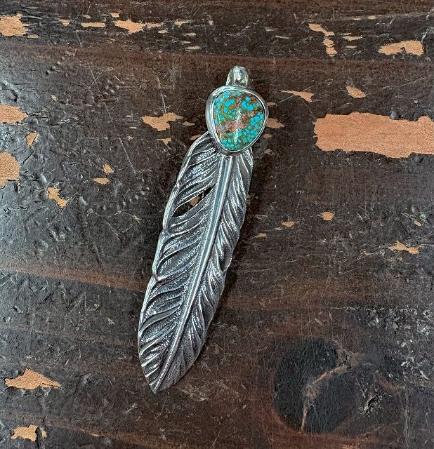 アクセサリー Lynch silversmith LNC313 Feather M LYNCH SILVERSMITH*<BR>LNC313TQ<BR>-FEATHER-<BR>(Mサイズ)<BR