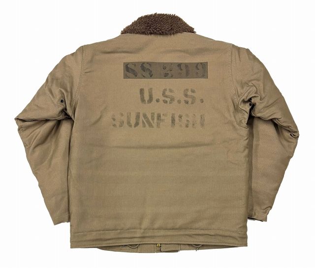 *WAREHOUSE*2227FINAL FROM OF WW2-N-1 WINTER JACKET-"USS SUNFISH"KHAKI��NXSX 79062��