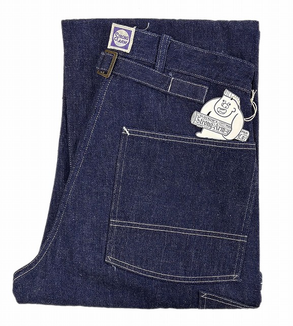 *JOHN GLUCKOW*(by WAREHOUSE)JG-12late 30s to early 40s-IRONWORKERS TROUSERS-(INDIGO DENIM)