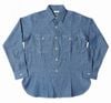 *WAREHOUSE*3048BIG YANK TYPE-CHAMBRAY SHIRTS-(SAX)