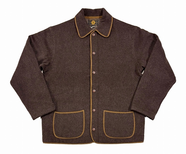*JOHN GLUCKOW*(by WAREHOUSE)JG-46-FLEECE BEACH JACKET-(DARK BROWN)