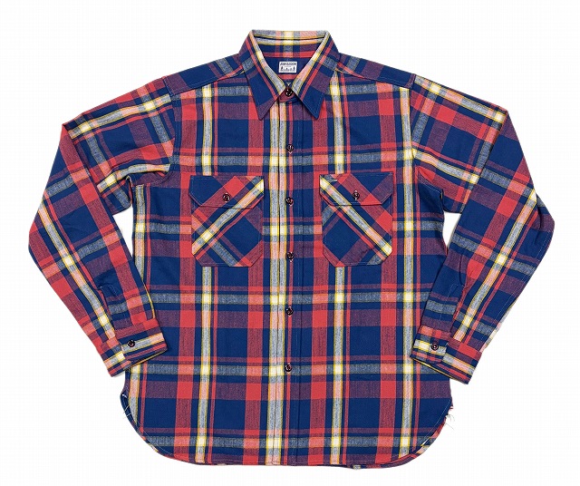 *JOHN GLUCKOW*JG-06-2"THE MODERN FLANNEL(THE NOTCHED POCKETS)"B柄(NVY×RED)