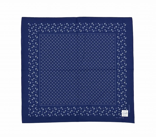 *JOHN GLUCKOW*JG-BD01"SAILOR'S KERCHIEF"(INDIGO)