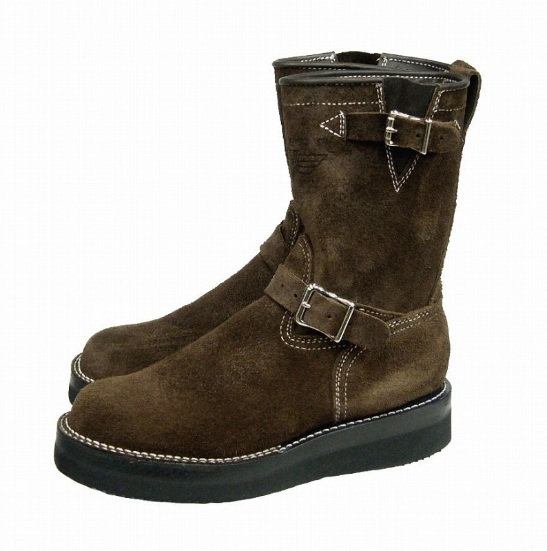 *VIBERG*9”ENGINEER-#2021BLK-(BRN SUEDE)