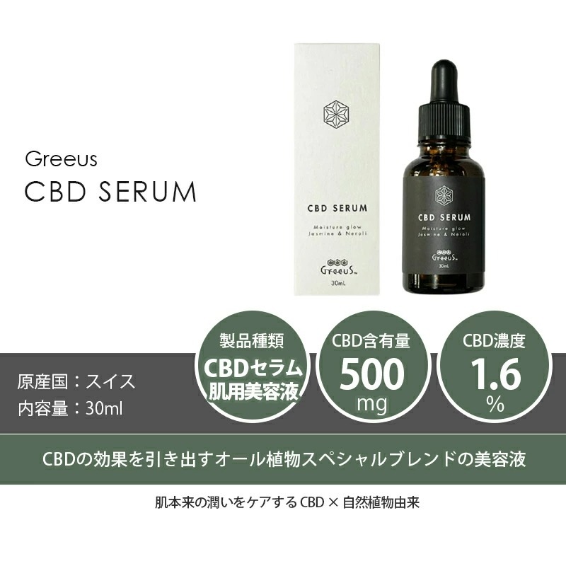 Greeus CBD CBD 1.6% 500mg CBD󥱥ȩƱ 30ml | Greeus CBDSERUM Distillate CBD500mg