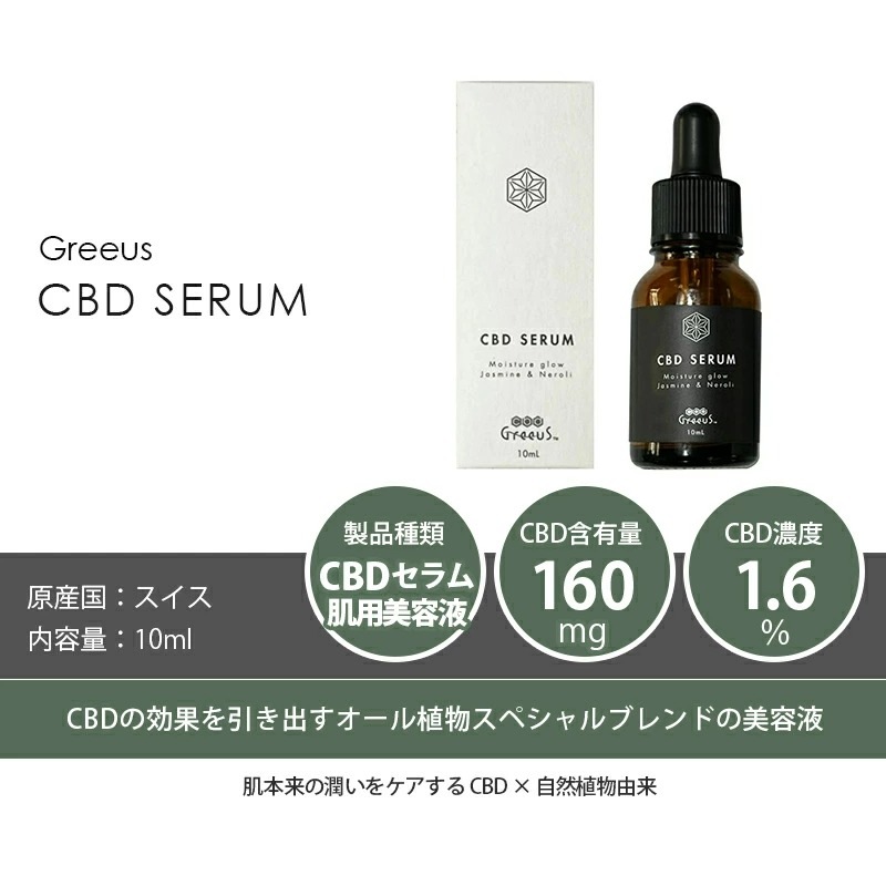 Greeus CBD CBD 1.6% 160mg ȩƱ 10ml | Greeus CBDSERUM DistillateCBD 160mg