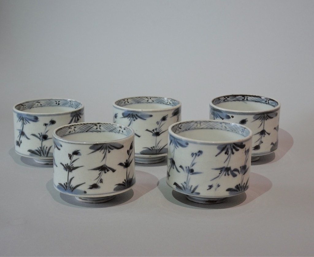 古伊万里 半筒猪口 羊歯文 青山二郎 日本民藝美術館