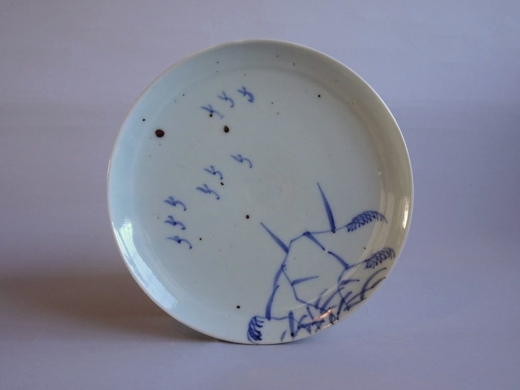 古伊万里　葦鷺文三寸皿　六客 古伊万里 葦鷺文三寸皿 六客 - メルカリ