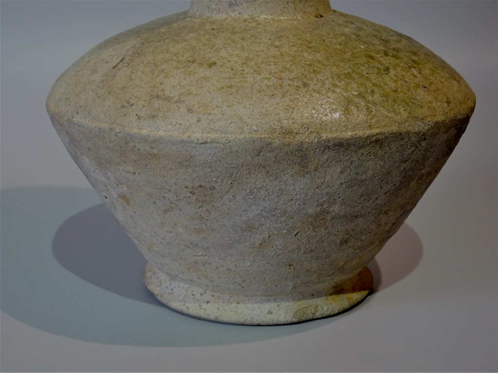 此】B8C6A 須恵器 長頸壺 ◎ 花器 花瓶 新羅 土器 発掘 平安 奈良