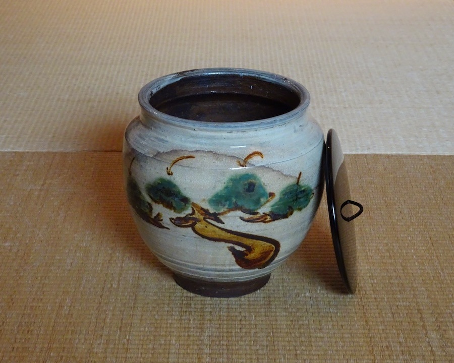 二彩唐津松文壺（水指） | 東洋陶磁 | 冨江洗心堂オンラインショップ