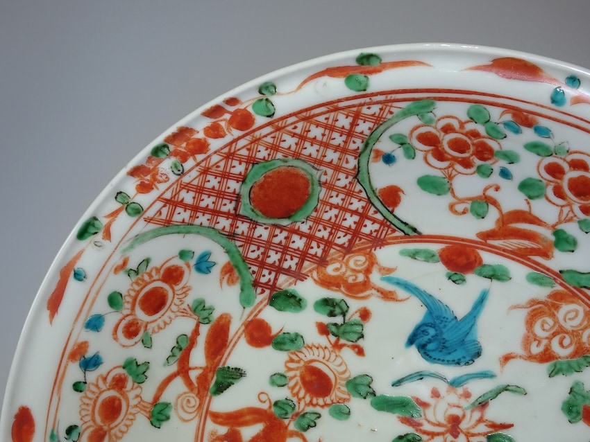 呉須赤絵赤玉花鳥文皿 | 東洋陶磁 | 冨江洗心堂オンラインショップ