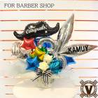 送料無料オリジナルバルーンギフト ひげバーバー バルーンアレンジ|開店祝い