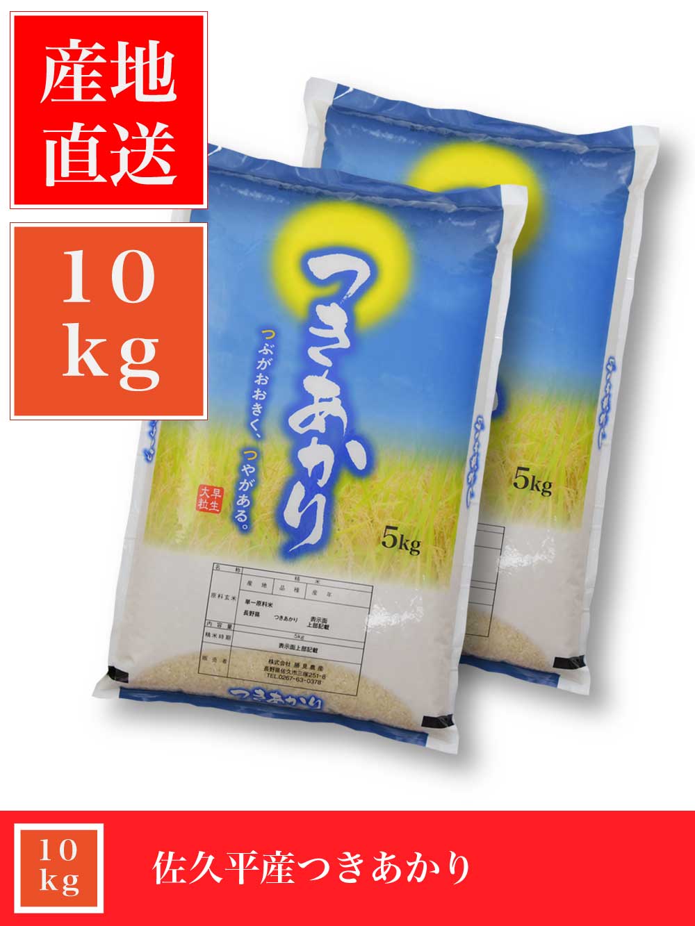 【送料無料】令和8年長野県佐久市産つきあかり 【10kg】