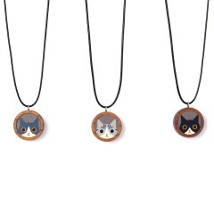 木のネックレス　木のメダルシリーズ　ネコちゃん|木のネックレス|Handmade木のアクセサリー