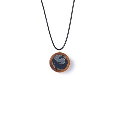 木のネックレス　木のメダルシリーズ　クジラ|木のネックレス|Handmade木のアクセサリー