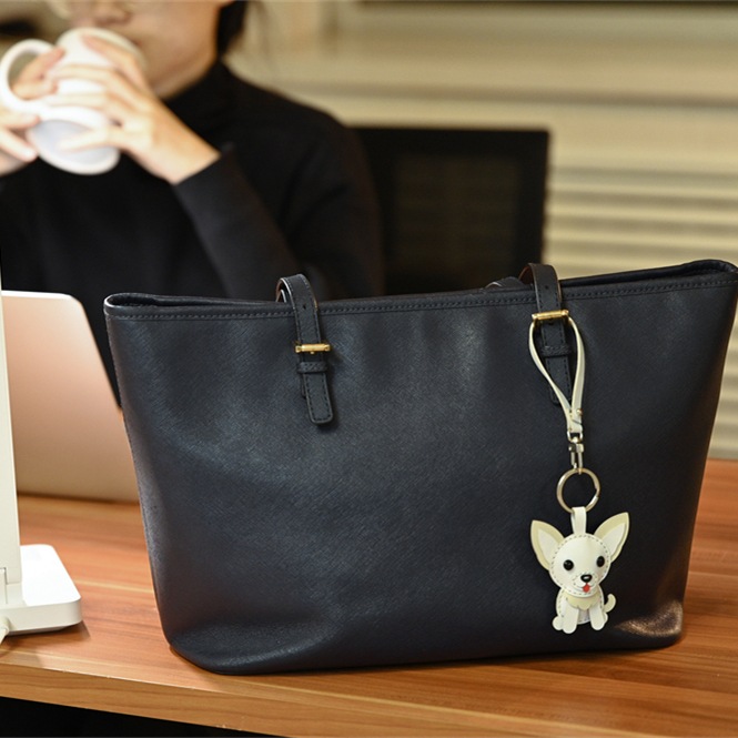 レザー製キーホルダーチャーム WANCOシリーズ・柴犬