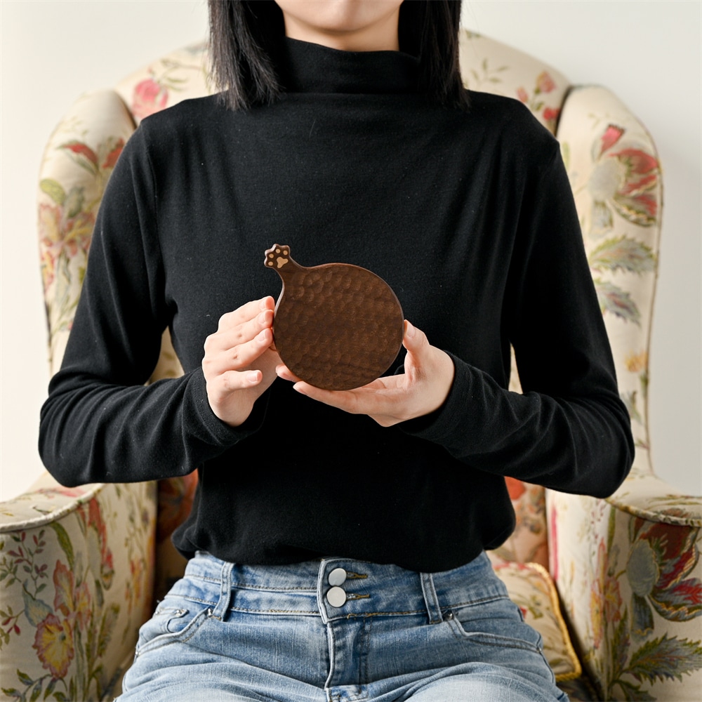 コースター　ねこ肉球ハンドル付き