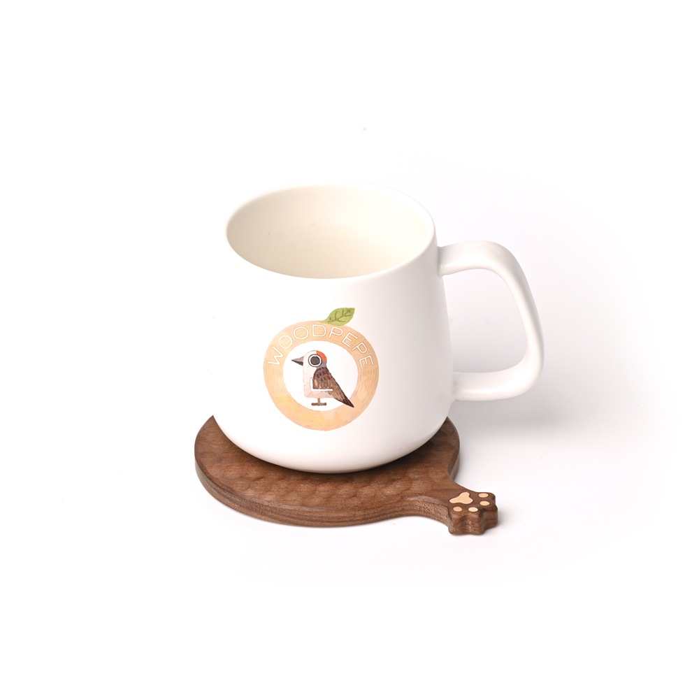 コースター　ねこ肉球ハンドル付き