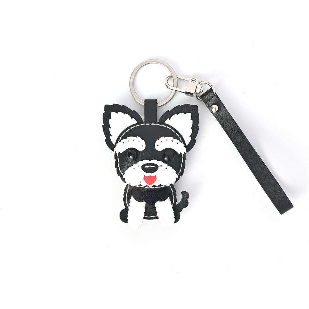 【完売】ヨーキー　チャーム レザー製キーホルダーチャーム WANCOシリーズ・ヨークシャーテリア