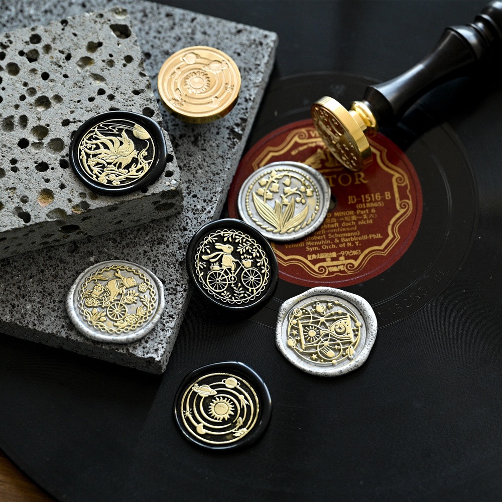 Stamp Headスタンプヘッド　「兎と自転車」